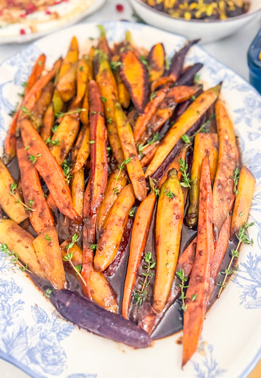 Fig Balsamic Roasted Carrots with Thyme