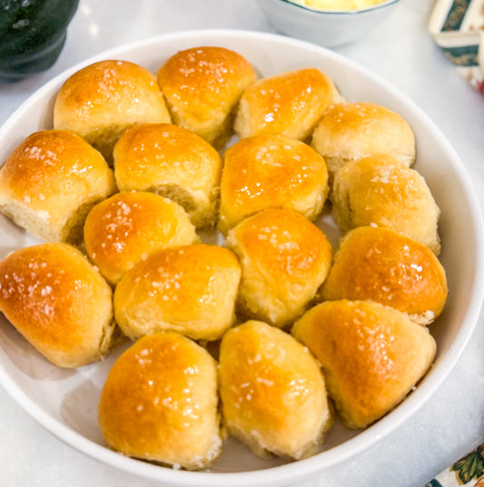 Parker House Rolls with Whipped Sea Salt Butter