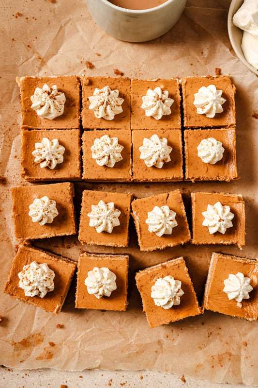 Pumpkin Cheesecake Bars with Biscoff Crust