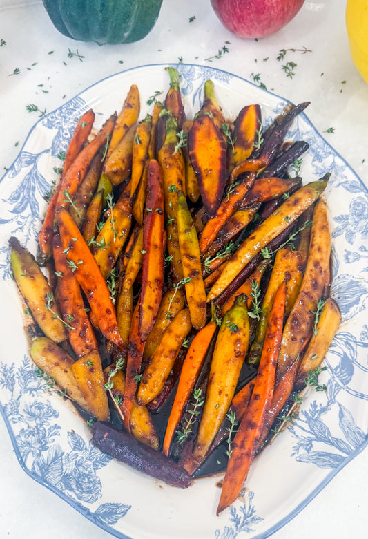 Fig Balsamic Roasted Carrots with Thyme