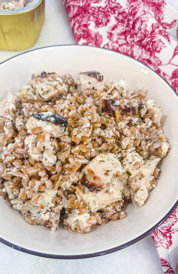 Frozen Balsamic Chicken, Farro and Feta