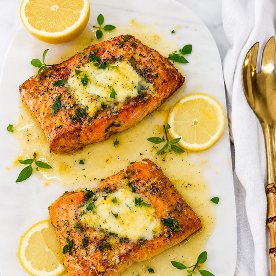 Baked Lemon Butter Garlic Salmon Filets