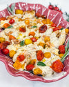Stuffed Shells with Smoked Chicken &amp; Gouda - Pasta shells filled with smoked chicken and Gouda, baked in a sage brown butter Alfredo sauce with blistered cherry tomatoes