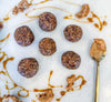 Protein Energy Balls - Rolled oats, almond butter, dates, chia seeds, salted honey, cacao nibs