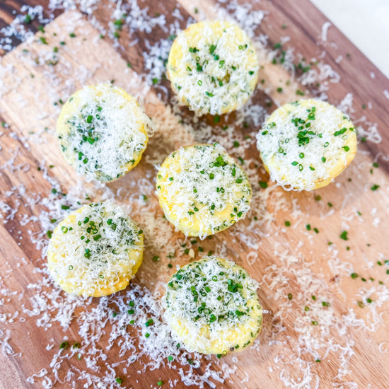 Parmesan, Coastal Cheddar and Chive Egg Bites
