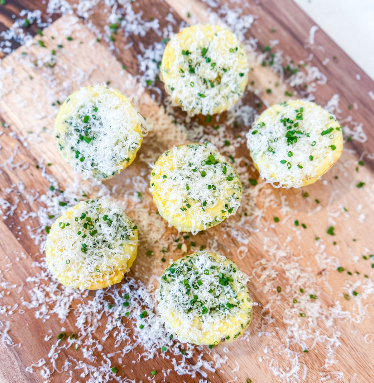 Parmesan, Coastal Cheddar and Chive Egg Bites