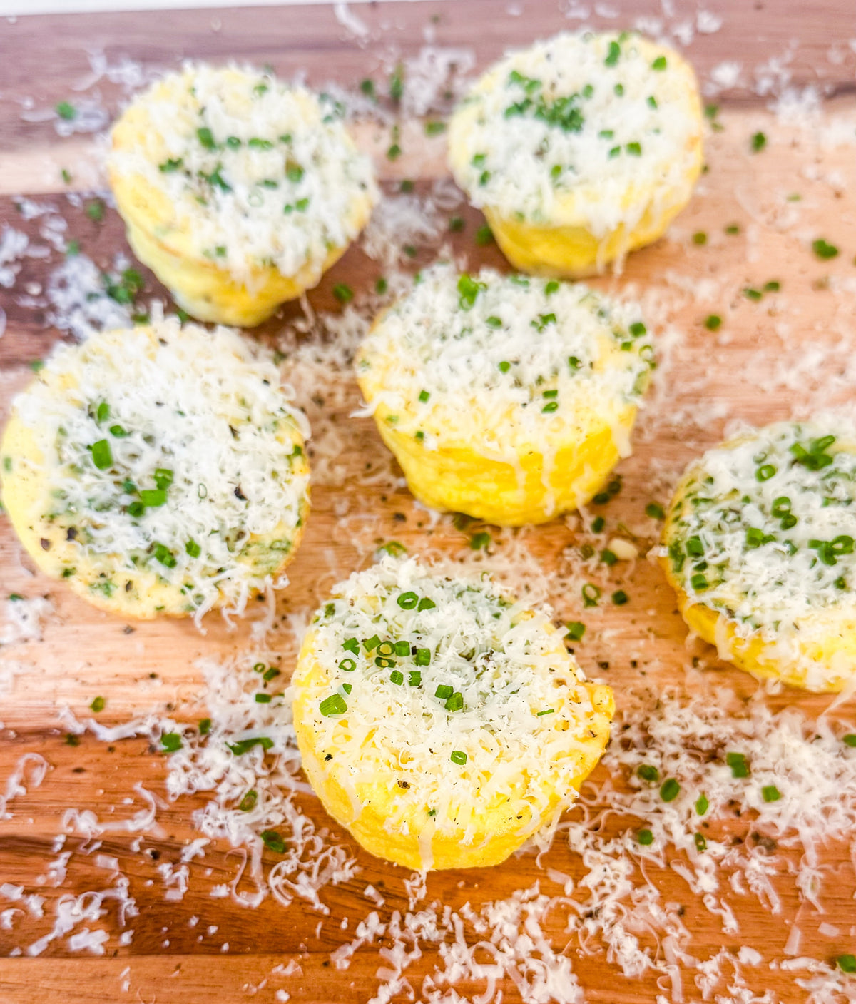 Parmesan, Coastal Cheddar and Chive Egg Bites