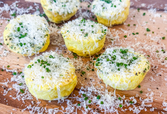 Parmesan, Coastal Cheddar and Chive Egg Bites