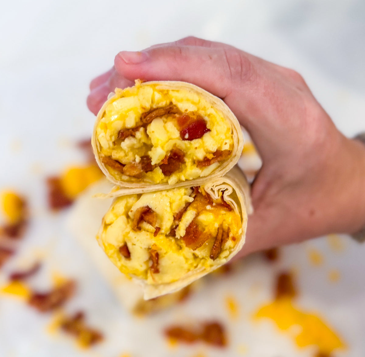 Bacon, Egg and White Cheddar Frozen Breakfast Burritos