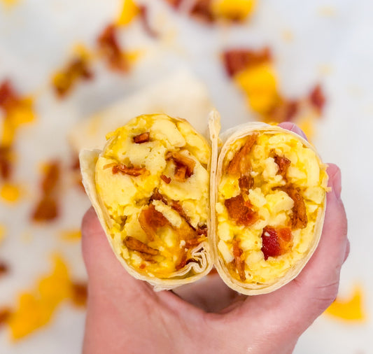 Bacon, Egg and White Cheddar Frozen Breakfast Burritos