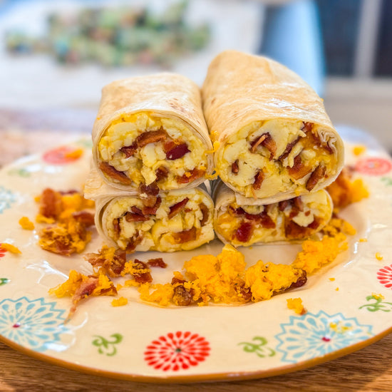 Bacon, Egg and White Cheddar Frozen Breakfast Burritos